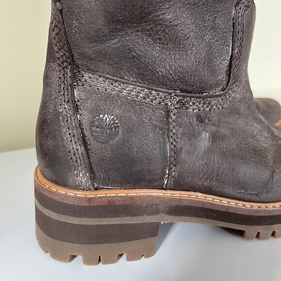 Timberland Boots Courmayer Valley Tall High Size 5.5 Leather Lug Sole A25CJ - Picture 6 of 10